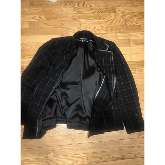 PEACE OF CLOTH Black/Blue Checkered BLAZER  -Extra Large XL - Picture 12 of 12
